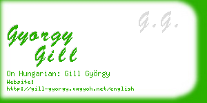 gyorgy gill business card